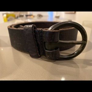 All Saints Brown Leather Belt- Small